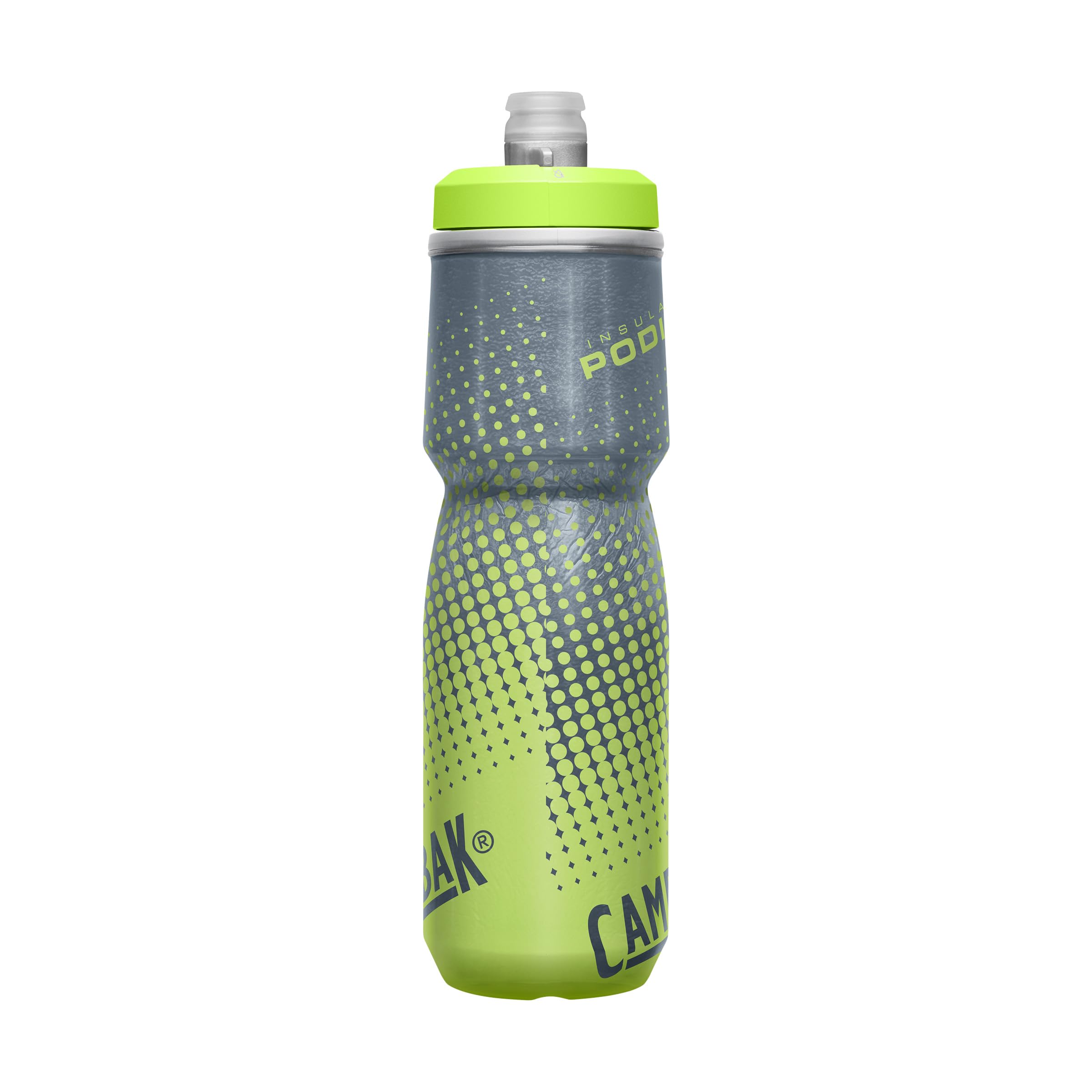 CamelBak Podium Chill Insulated Bike Water Bottle - Easy Squeeze Bottle - Fits Most Bike Cages - 24oz  Yellow Dot